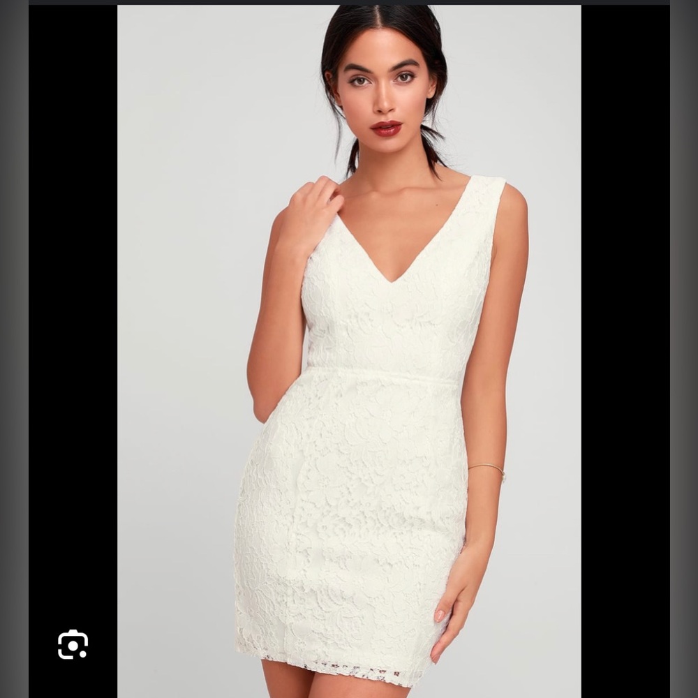 Lulus White Lace Mini Dress